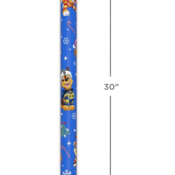 Hallmark Wrapping Paper Paw Patrol Winter Fun 25 sq ft Holiday Gift - Picture 5 of 6